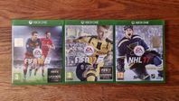 3st Xbox One spel: FIFA 16, FIFA 17 och NHL 17