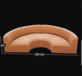 Sweef Hajen modulsoffa /Solemio Orange 08