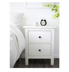 HEMNES Byrå med 2 lådor, vitbets, 54x66 cm