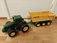 John Deere traktor + tippvagn Joskin