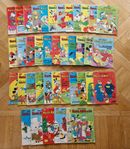Kalle Anka tidningar från 1973, totalt 41 stycken.