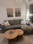 Grå 3-sitssoffa