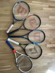 Tennisracket  150kr/styck, 9år - vuxen 