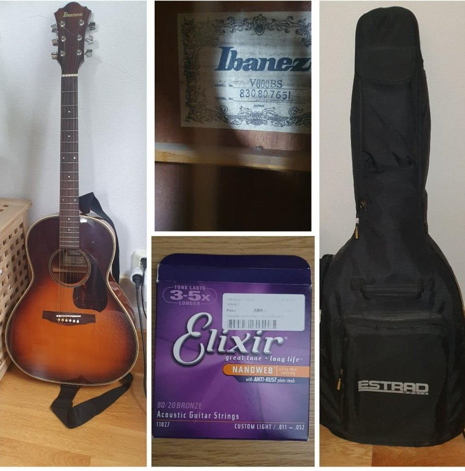 Akustisk Ibanez gitarr med vä...