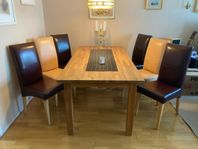 Ekbord m 6 stolar