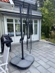Stort parasoll och parasollfot från Ikea