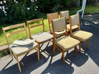 6 st teakstolar , renoveringsobjekt