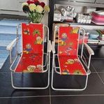 Retro solstolar i barnstorlek ihopfällbara barnstolar