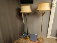 golvlampa mässing 3 armad retro