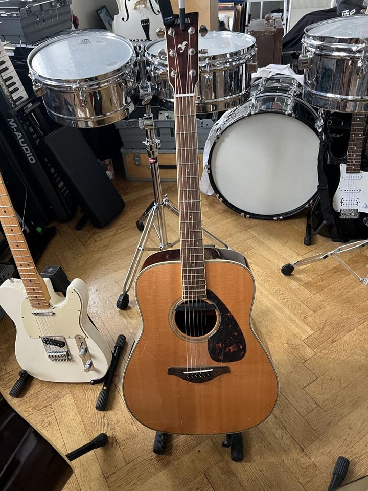 Yamaha FG6 strängad med fishe...