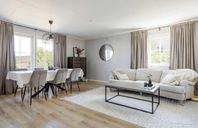 Howardsoffa 3-sits – Beige, klassisk modell