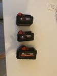 Milwaukee M18 8.0 + st 5.0 Ah Batteri