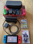 Nintendo Swich med spel och tillbehör