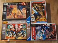 4 st 100-bitars Star Wars pussel