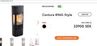 Braskamin Contura 896G Style, svart