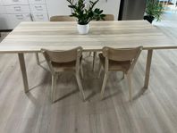 Matbord 200x90 inkl 4 stolar