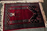 Äkta handknuten orientalisk matta 110x61
