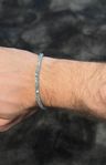 Exklusivt "Tennisarmband" – 10K Vitt Guld – 7.6ct VVS