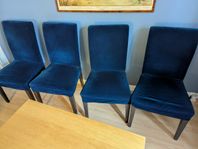 Stolar, 4 st, klädda med utbytbart överdrag 