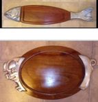 Skärbrädor - Serveringsbrädor - Teak+metall