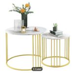Modernt soff/sidobord i guld och vitt!