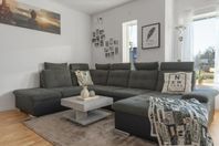 Stor U-soffa med bädd & förvaring