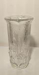 Vintage Fidenza tung art déco pressat glasvas i bladdesign.