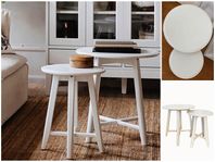 Soffbord / Satsbord Ikea KRAGSTA set om 2 Vita