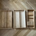 3 st besticklådor i trä, Ikea