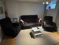TV Soffa med 2 bekväma fåtöljer