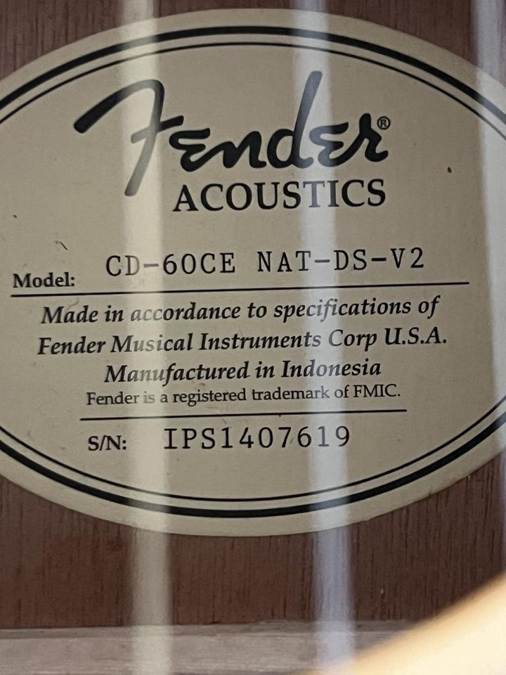 Fender Akustisk Gitarr + Gato...