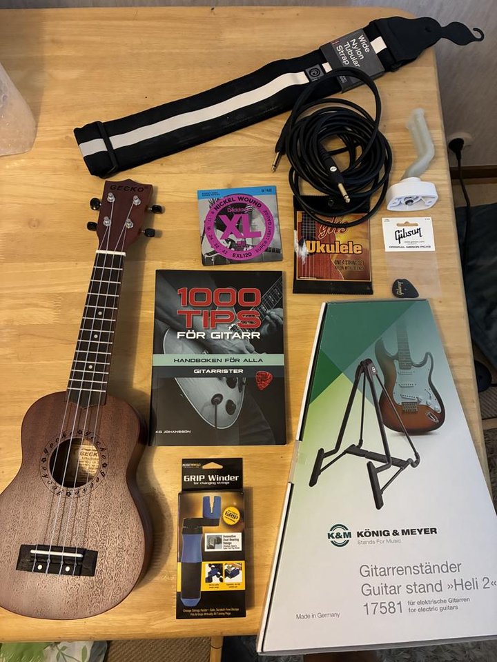 Diverse gitarrtillbehör