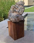 Kinesisk antik skulptur i marmor (lokapala)