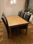 Matgrupp med 6 stolar
