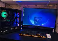 Kraftfull Gaming-PC + Skärm & Tillbehör – Allt-i-ett Pak