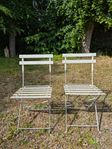 Hopfällbara trädgårdsstolar i plåt
