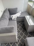 LOUNGESET SUNFUN GRÅ plus gratis grå paraply och matta