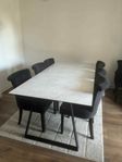 marmor bord o 7 stolar