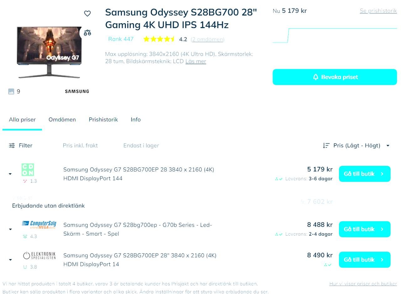 Samsung Odyssey 4K 144hz monitor