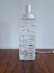 Bordslampa, lampfot i glas, Stilarmatur vintage 