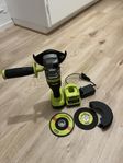 NY VINKELSLIP RYOBI RAG18X125-0 ONE+ 18V med Batterikit