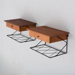 Retro sängbord i teakstil – 60-tal, par