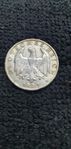1925 J German 1 Reichsmark – Weimar Republic – Silver 