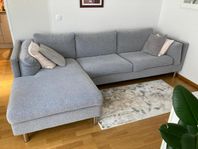 Soffa tresits med schäslong från Ilva
