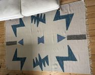 FIN ULLMATTA MED GRAFISKT MÖNSTER