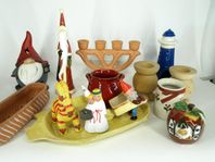 Julsaker 5:-/st jultomtar skinkfat lyktor ljusstakar krukor