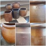 6 stycken Gamla Vackra svenska keramik KRUKOR