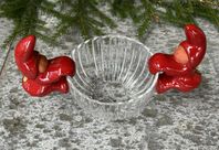 Nittsjö Keramik Vintage. 2st Tomtenissar/Tomtar Hängande