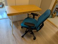 Höganäs kontorsstol & Ikea Lillåsen skrivbord