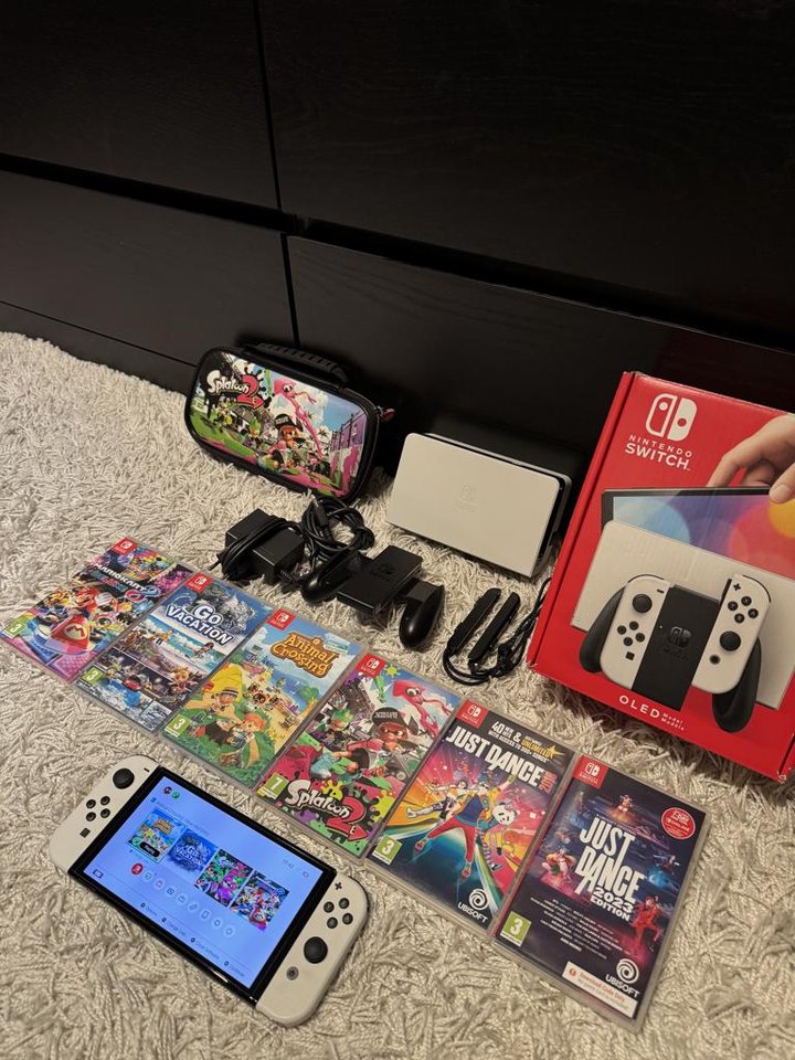 Nintendo Switch Oled + Spel